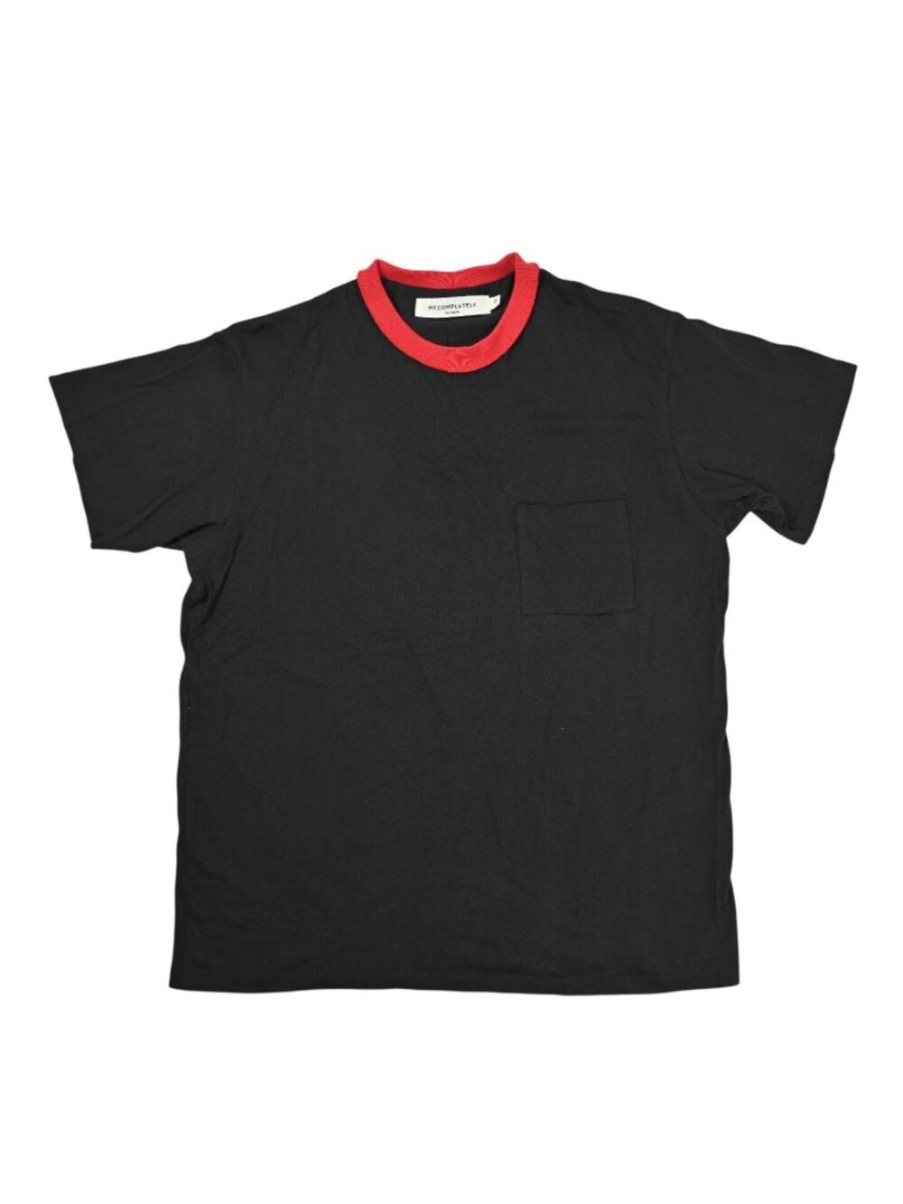 Mr. Completely Contrast Collar T-Shirt in Black